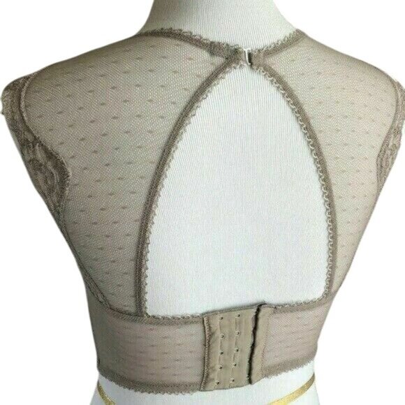 Victoria's Secret Bra Dot Lace high Neck Dream Angel 32E DD NEW - Picture 4 of 8